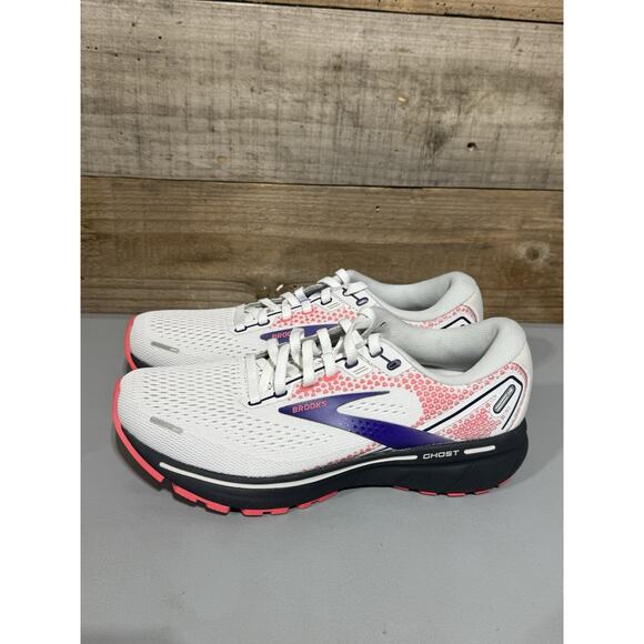 Brooks Ghost 14 1203561B192 Sneakers Womens US 7 White Lace-Up Running Shoes - Picture 3 of 7